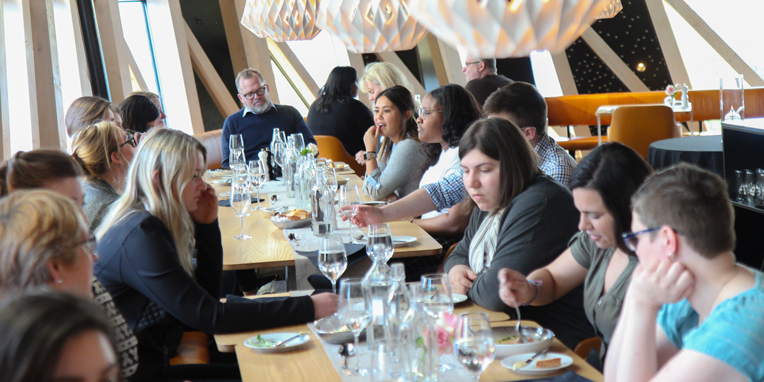 students out to dinner in sweden