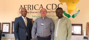 brian dixon with two Africa CDC leaders